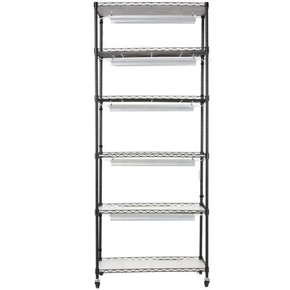 DIY Plant Stand med Grow Lights 6 Eters 192W 70,9" Tall Plant Grow Hylla