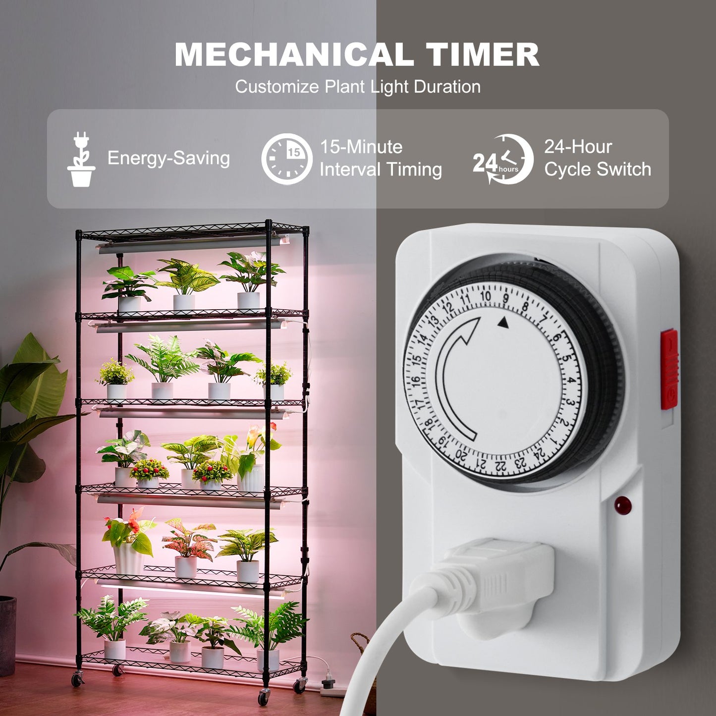 Plant Stand with Grow Light 6 våningar 180W 70,9" Indoor Plant Grow Hylla