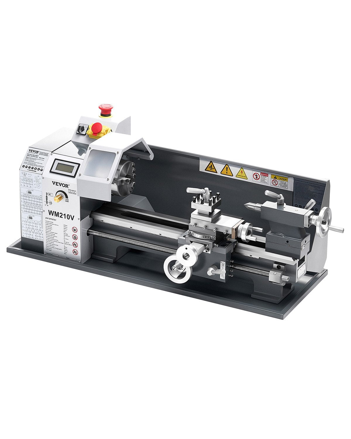 Metal Lathe 8 x 16 in 550W Bench Lathe Machine 0-2500 rpm Variable Speed