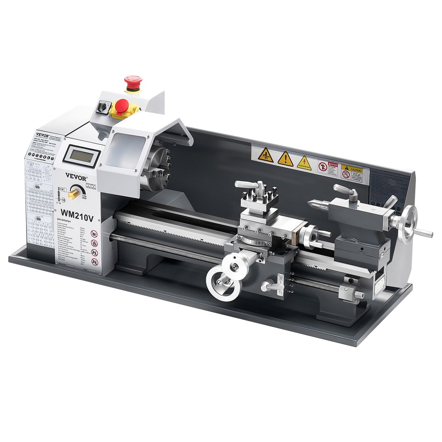 Metal Lathe 8 x 16 in 550W Bench Lathe Machine 0-2500 rpm Variable Speed