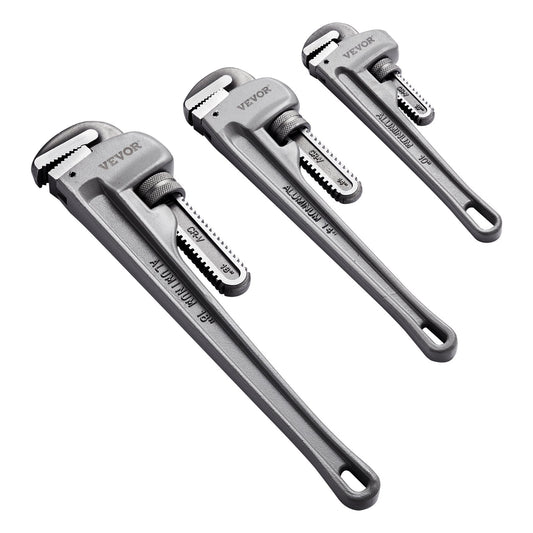 3ST aluminium rakt rör skiftnyckelset 10/14/18 i VVS skiftnyckel CRV käke