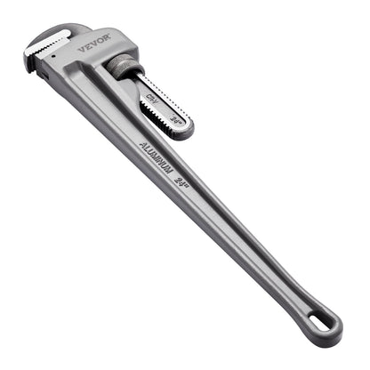 Aluminum straight pipe wrench 24 in adjustable plumbing wrench CRV jaw