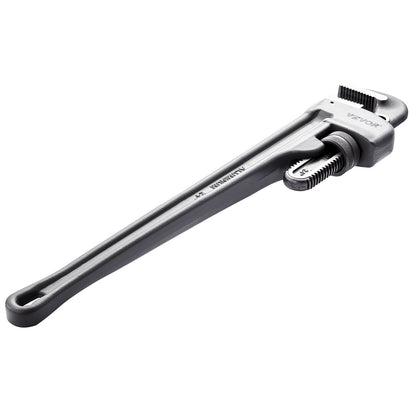 Aluminum straight pipe wrench 24 in adjustable plumbing wrench CRV jaw