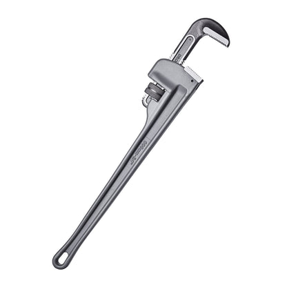 Aluminum straight pipe wrench 24 in adjustable plumbing wrench CRV jaw