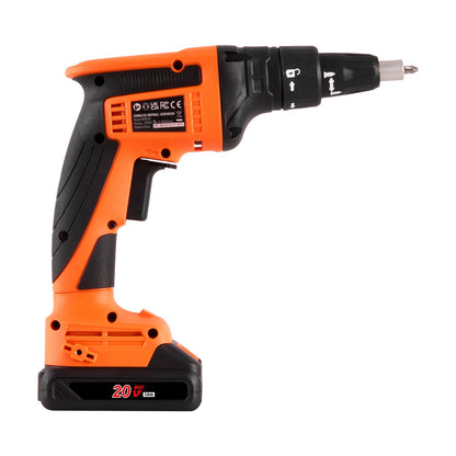Trockenbauschrauber, 20 V Max Trockenbauschrauber, 4200 U/min bürstenloser Akku-Trockenbauschrauber-Satz mit 2 Akkupacks, Ladegerät, Gürtelclip und Werkzeugtasche, vorwärts und rückwärts verstellbar, integriertes LED-Licht