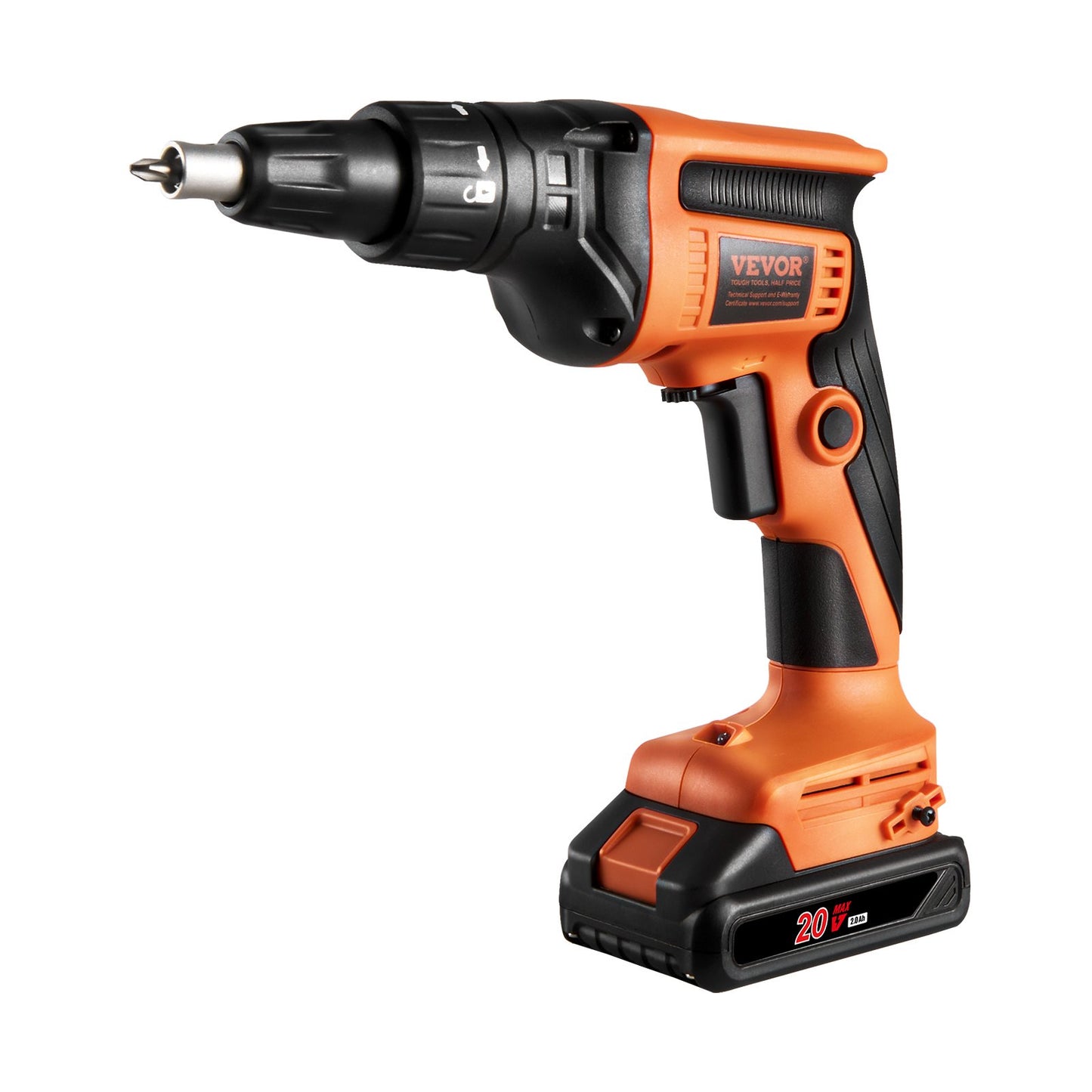 Trockenbauschrauber, 20 V Max Trockenbauschrauber, 4200 U/min bürstenloser Akku-Trockenbauschrauber-Satz mit 2 Akkupacks, Ladegerät, Gürtelclip und Werkzeugtasche, vorwärts und rückwärts verstellbar, integriertes LED-Licht