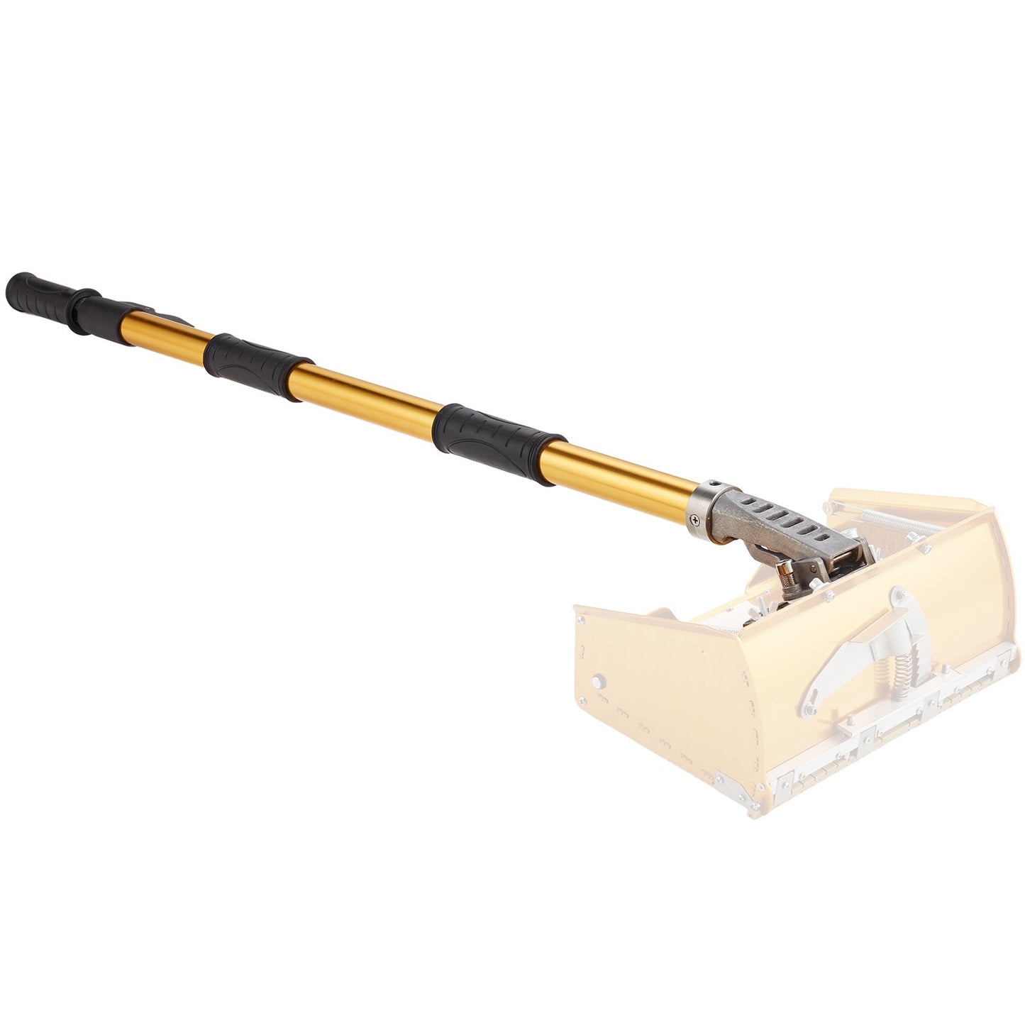 Drywall Flat Box Handtag, 40''-64'', anodiserad aluminium platt förlängningshandtag, 5-sektionslängd justerbar, halkfritt grepp och 360° målning för gipsskivor, väggskivor, plåtskivor