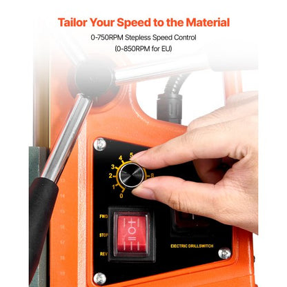 Magnetisk borrpress Magnetisk borrpress 1400 W 0-850 varv/min med 11 kärnborrar |  EU