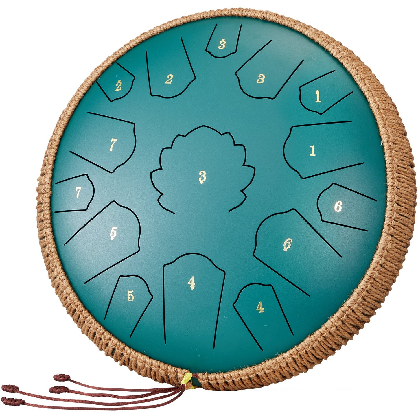 Steel Tongue Drum 14 in 15 tones rain drum for outside C major green