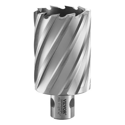 Annular Cutter Set, 6 pcs Universal Shank Mag Drill Bits, 2" Cutting Depth, 1" to 2" Cutting Diameter, M2AL High Speed Steel, with 2 Pilot Pins and Portable Case, for Use with Magnetic Drills