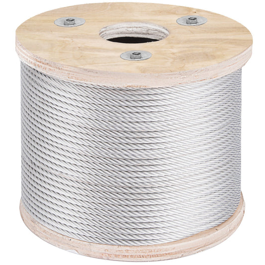 304 kabel av rostfritt stål 3/16 tum 7 X 19 stålvajer 250 fot stålkabel för räcke Trädgård gör det själv balustrade