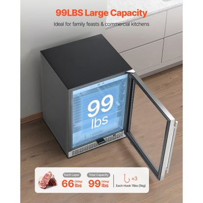 45 kg Trockenlagerkühlschrank für Steaks Trockenlagerkühlschrank für Fleisch für Zuhause | EU