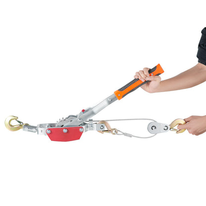 Power Puller Come Along Winch 4 Ton 8818 lbs Heavy Duty Pull Hoist 3 Hooks