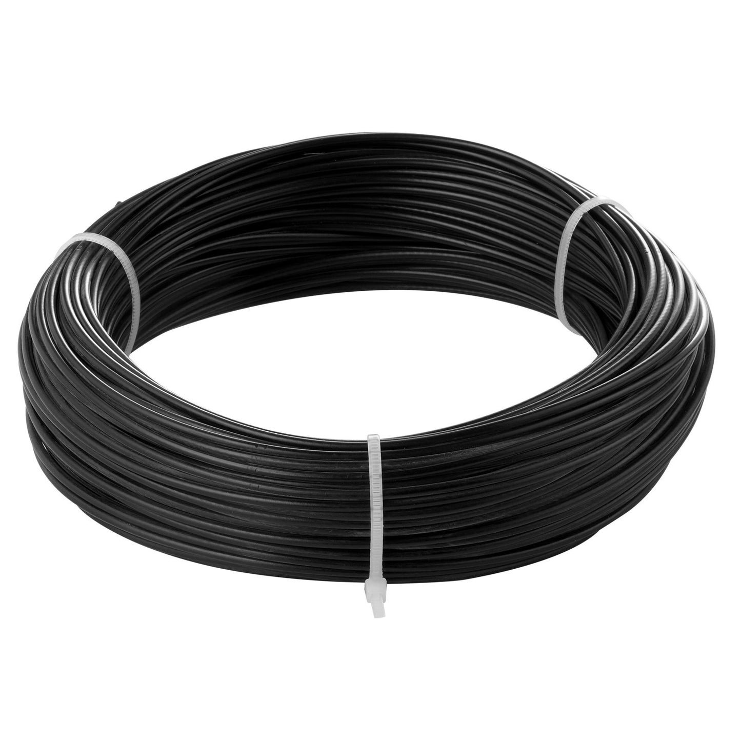 Vinylbelagd vajersats, 3/32 kabel genom 1/16 diameter rostfritt stål, 7x7 trådkonstruktion med 189 tillbehör för ljusslingor, klädstreck, vinstockar, 164 fot svart