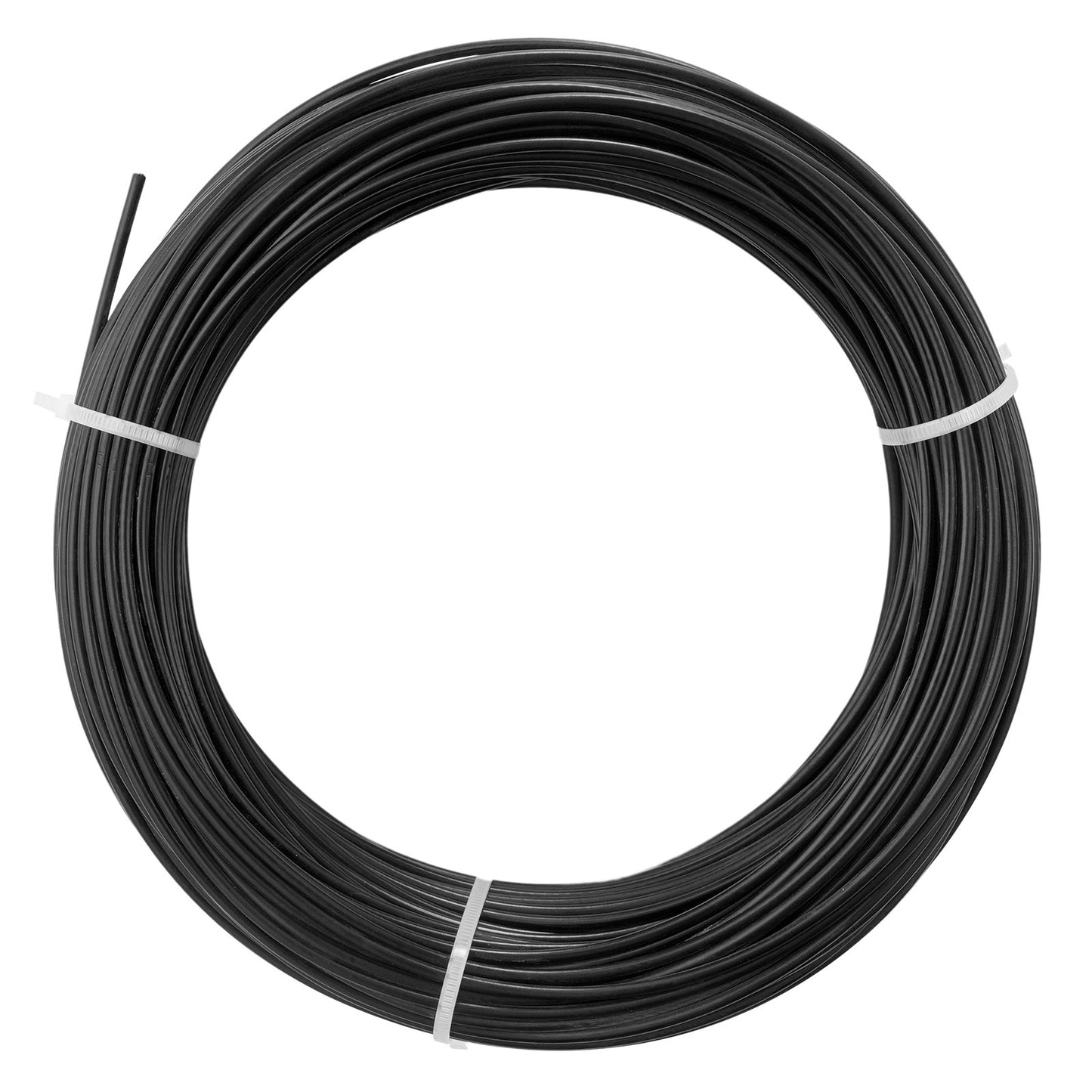 Vinylbelagd vajersats, 3/32 kabel genom 1/16 diameter rostfritt stål, 7x7 trådkonstruktion med 189 tillbehör för ljusslingor, klädstreck, vinstockar, 164 fot svart