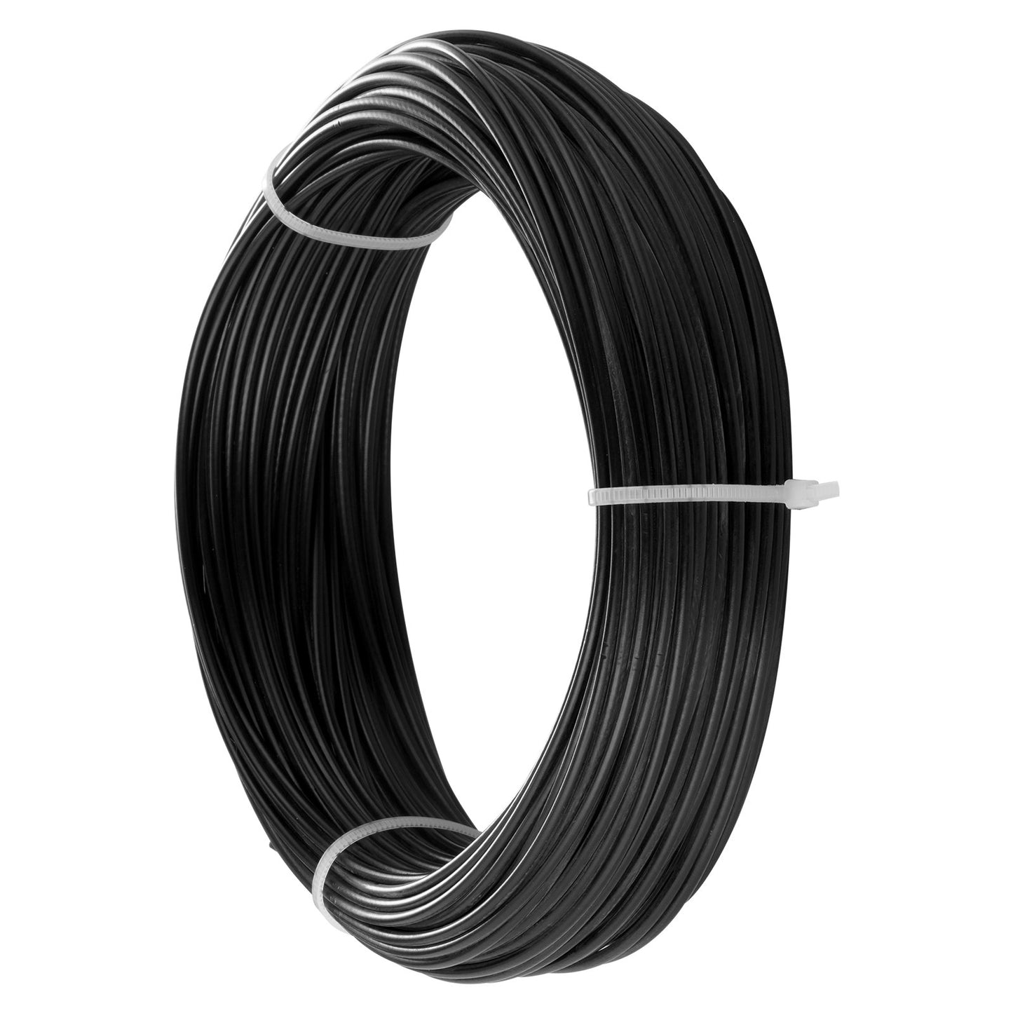 Vinylbelagd vajersats, 3/32 kabel genom 1/16 diameter rostfritt stål, 7x7 trådkonstruktion med 189 tillbehör för ljusslingor, klädstreck, vinstockar, 164 fot svart