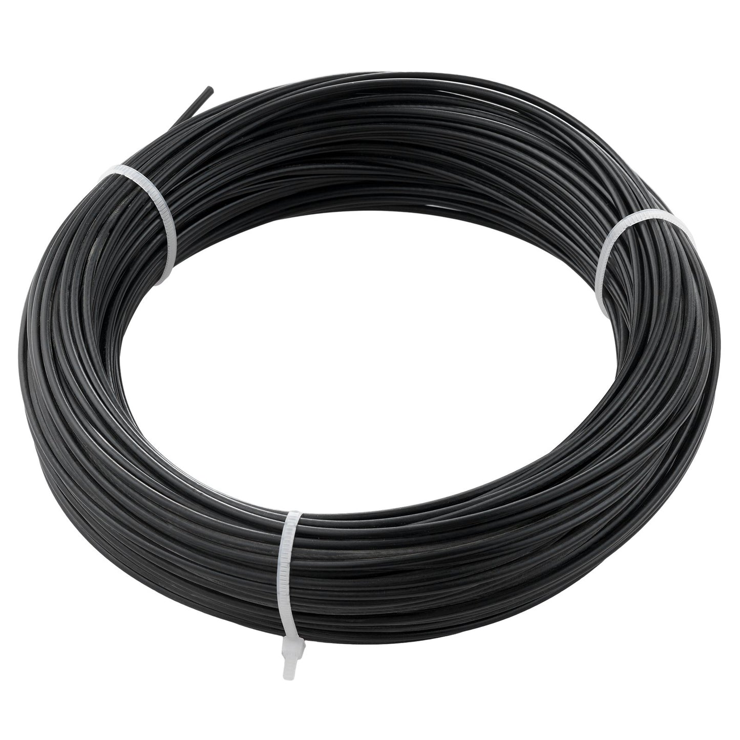 Vinylbelagd vajersats, 3/32 kabel genom 1/16 diameter rostfritt stål, 7x7 trådkonstruktion med 189 tillbehör för ljusslingor, klädstreck, vinstockar, 164 fot svart