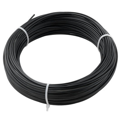 Vinylbelagd vajersats, 3/32 kabel genom 1/16 diameter rostfritt stål, 7x7 trådkonstruktion med 189 tillbehör för ljusslingor, klädstreck, vinstockar, 164 fot svart