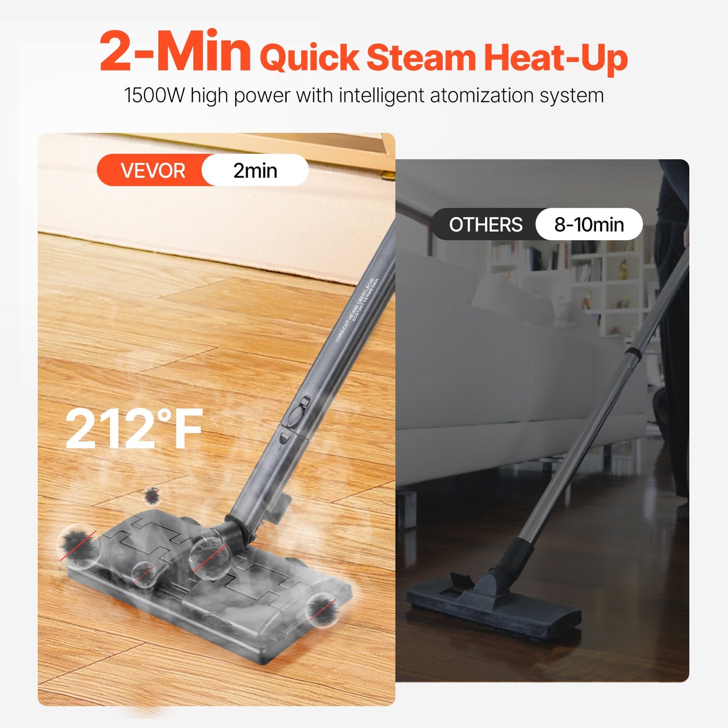 Steam Cleaner Multipurpose Steamer med 23 tillbehör för hemstädning