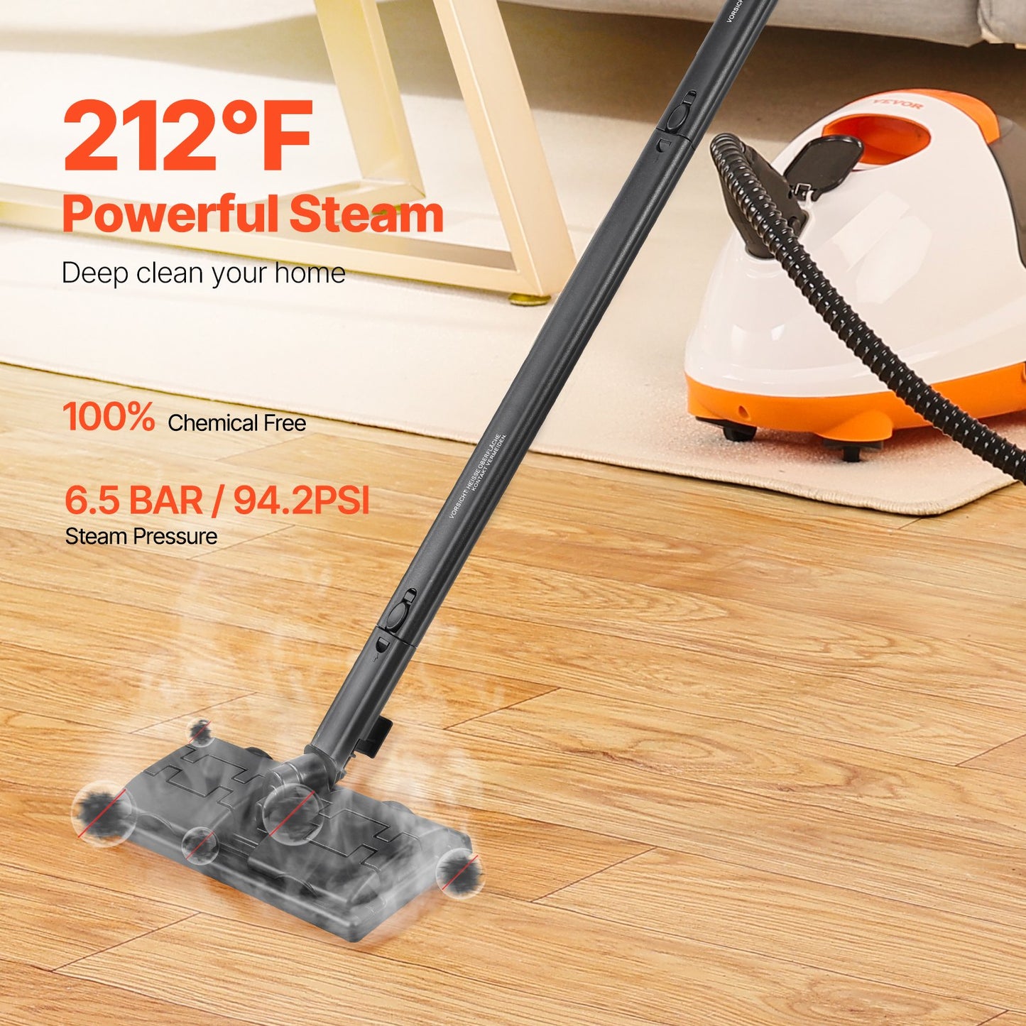 Steam Cleaner Multipurpose Steamer med 23 tillbehör för hemstädning