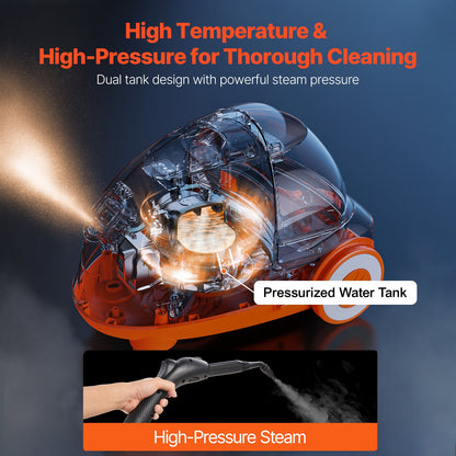 Steam Cleaner Multipurpose Steamer med 23 tillbehör för hemstädning