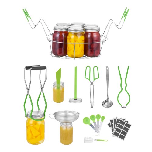 Canning Supplies Starter Kit 9 Pieces Stainless Steel Water Bath Cannner
