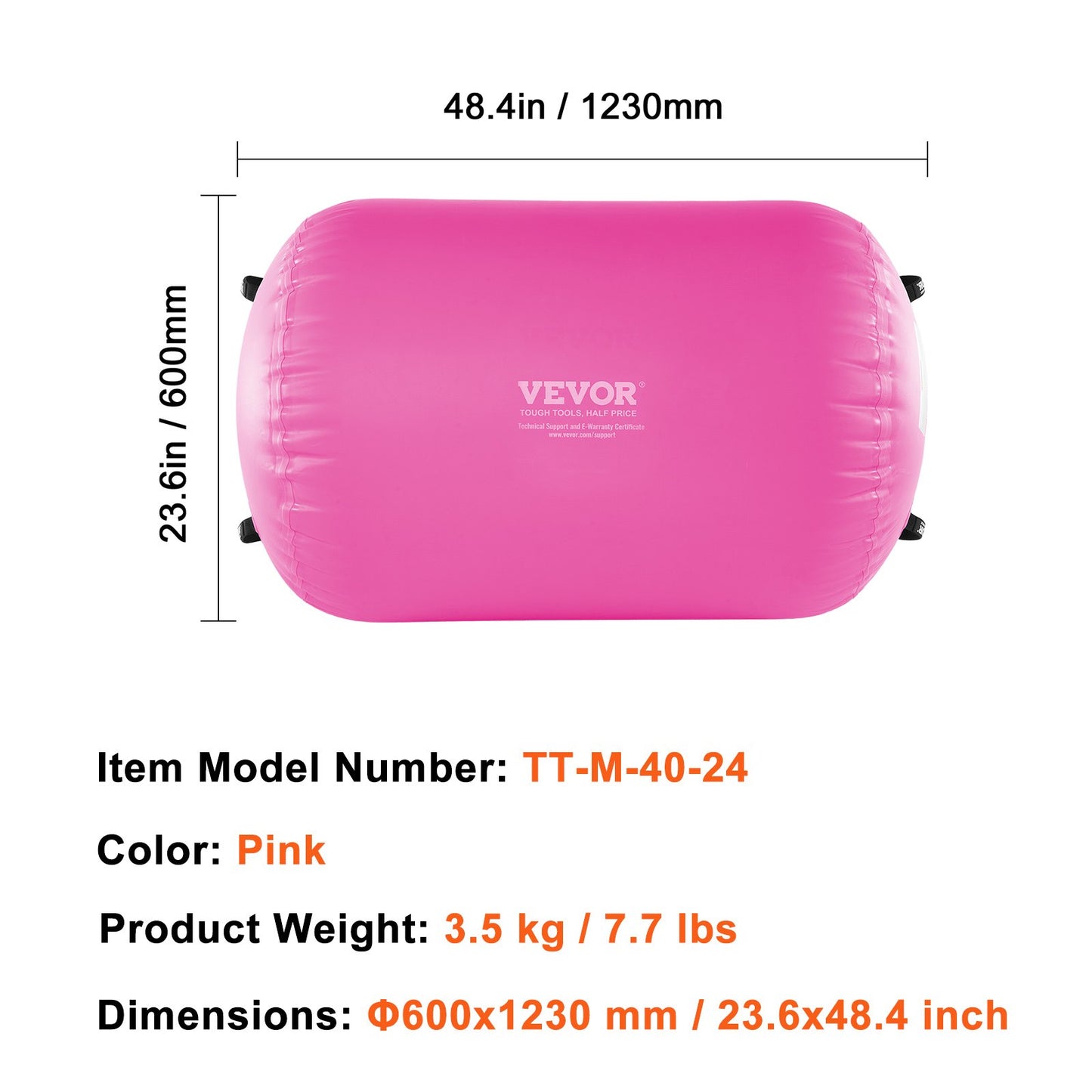 Air Track Tumble Track Inflatable Air Barrel with Pump Gymnastics Gymnastics Mat