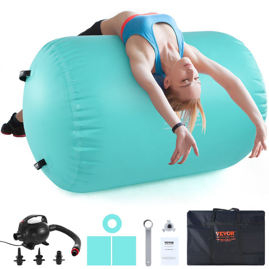 Air Track Tumble Track Uppblåsbar Air Barrel med Pump Gymnastics Gym Mat