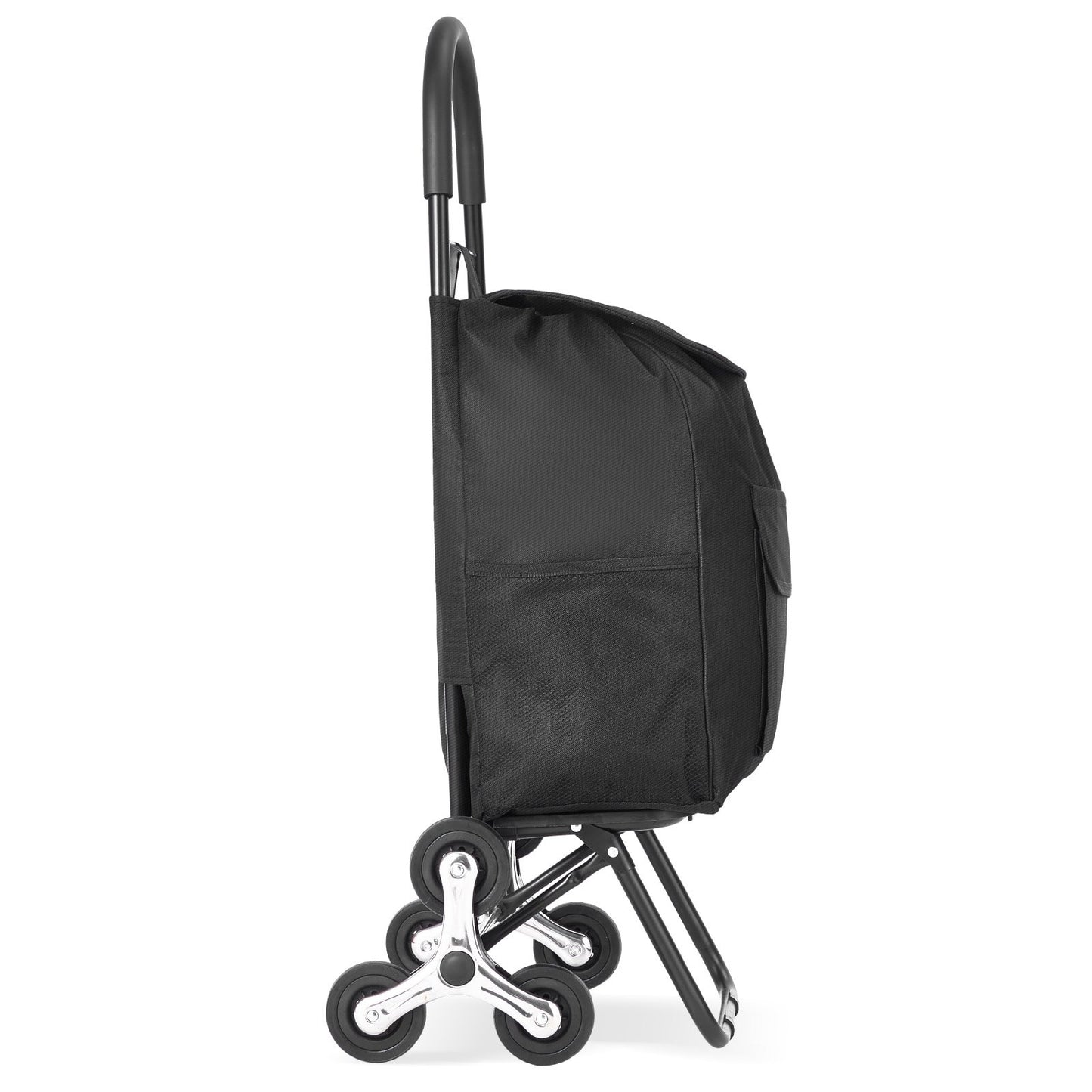 Stair Climbing Trolley Foldable Shopping Cart 36L with Storage Bag 6 Wheels