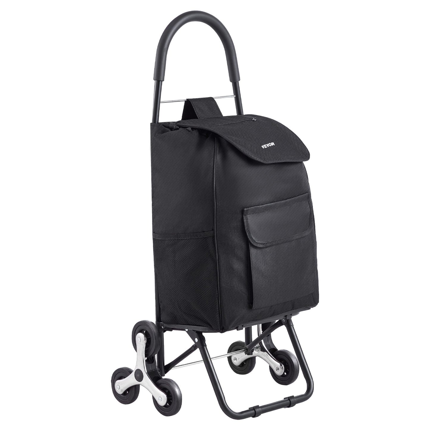 Stair Climbing Trolley Foldable Shopping Cart 36L with Storage Bag 6 Wheels