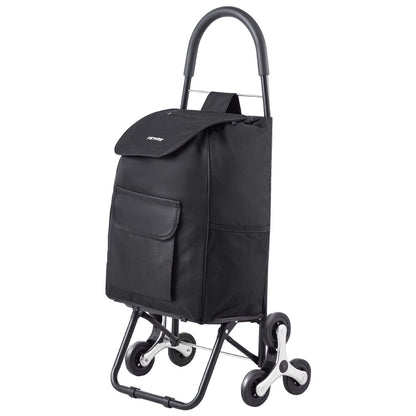 Stair Climbing Trolley Foldable Shopping Cart 36L with Storage Bag 6 Wheels