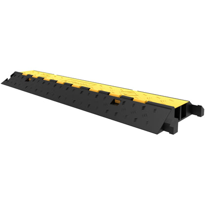 4er-Pack Gummi-Kabelschutzrampe, 2-Kanal, strapazierfähig, 66.000 lbs Tragkraft, Kabelschutzrampe, Speed Skin, Auffahrtsschlauch, Kabelrampen-Schutzabdeckung