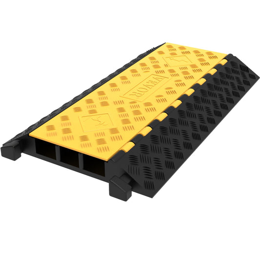 3-Kanal-Kabelschutzrampe aus Gummi, strapazierfähig, für Kabel, Draht, Kabel, Schutzrampe, Geschwindigkeitsschwelle, Auffahrt, Schlauch, Kabelrampenschutz