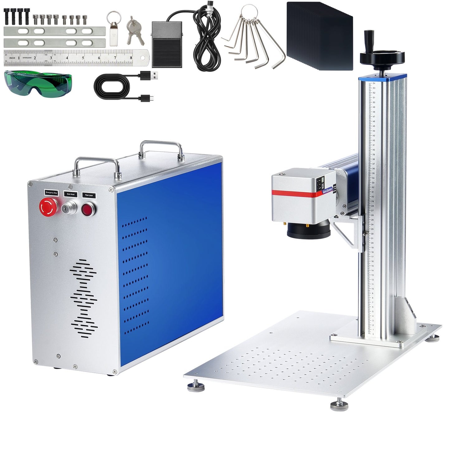 Fiber Laser Marking Machine 30W LightBurn compatible fiber laser engraver