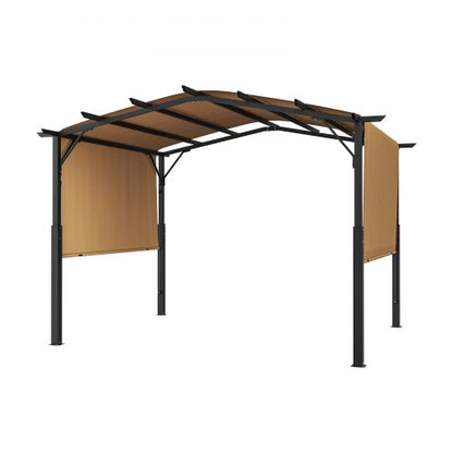 10x10 ft retractable outdoor pergola with canopy arched metal pergola | EU