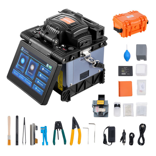 Fiber Fusion Splicer 6 Motors Core Alignment 6s Splicing 5" pekskärm