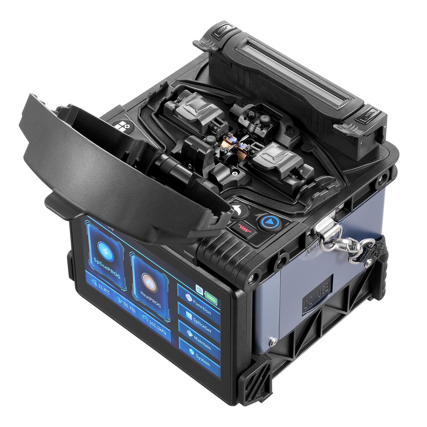 Fiber Fusion Splicer 6 Motors Core Alignment 6s Splicing 5" Touch Screen