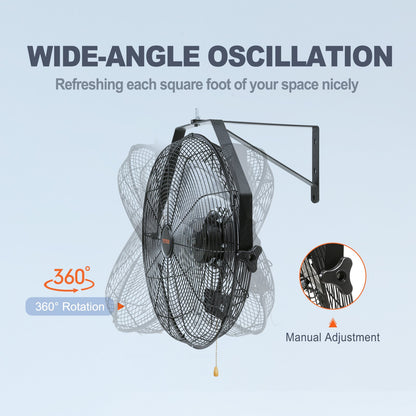 Industrial wall fan Metal 44.6 cm Fan 3 speeds