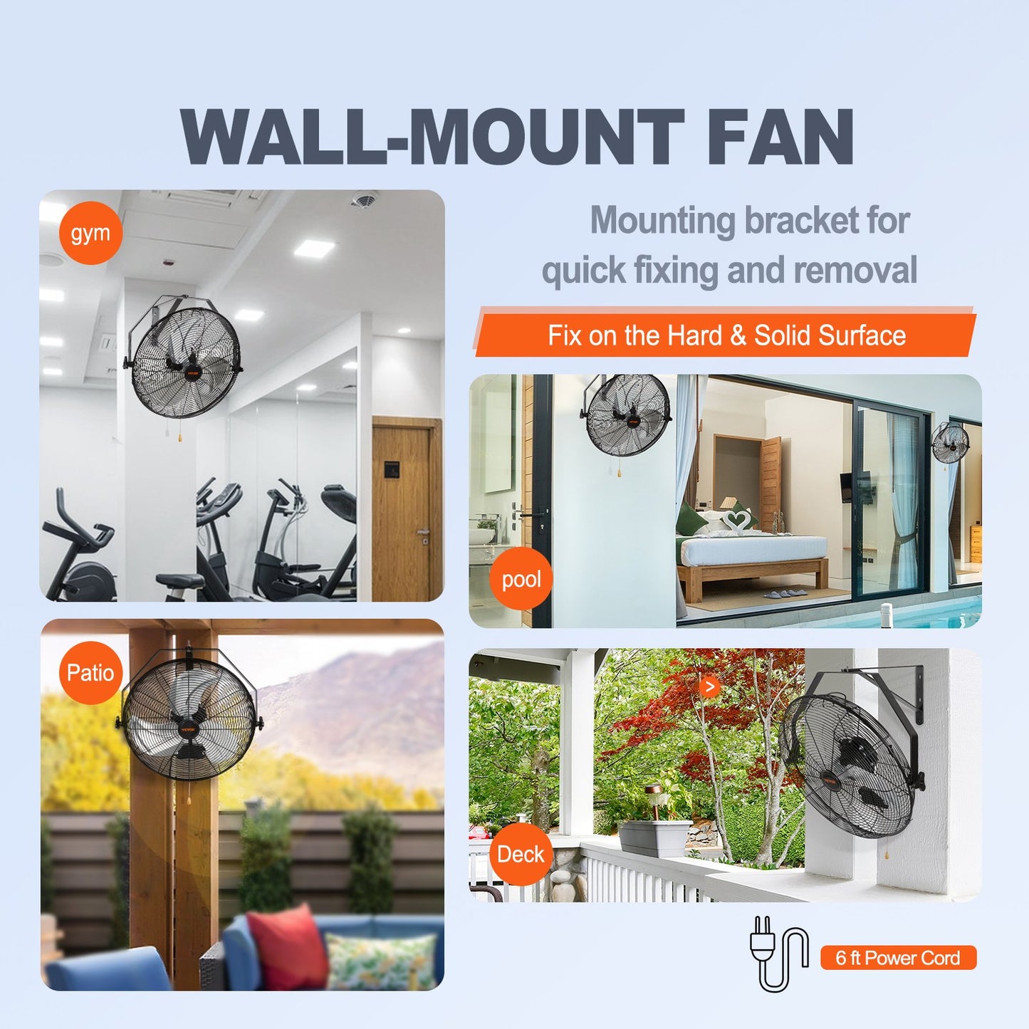 Industrial wall fan Metal 44.6 cm Fan 3 speeds