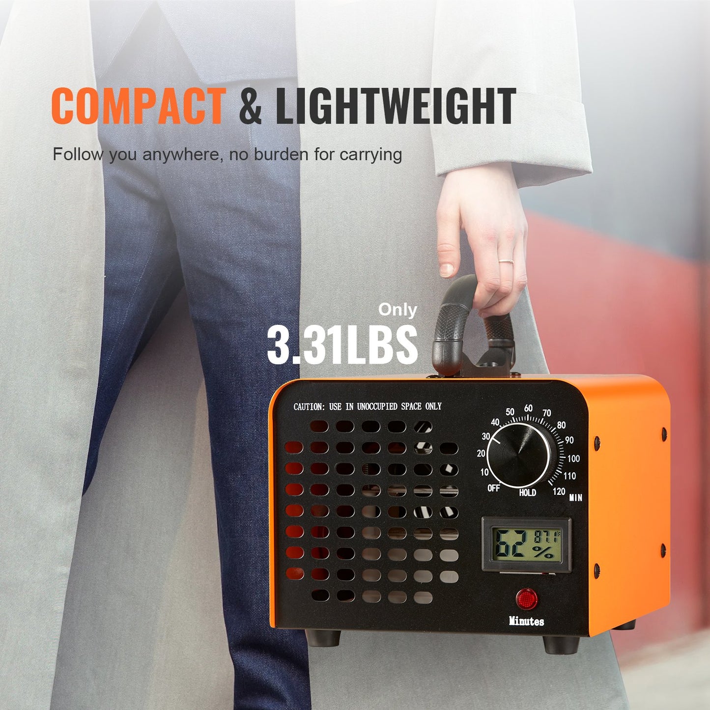 Ozone Generator 12000mg/h Ozone Machine Scent Remover with 0-120min timer