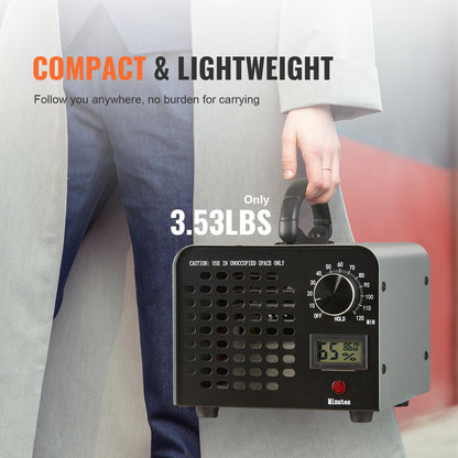 Ozon Generator 36000mg/h Ozon Machine Doft Remover med 0-120min timer