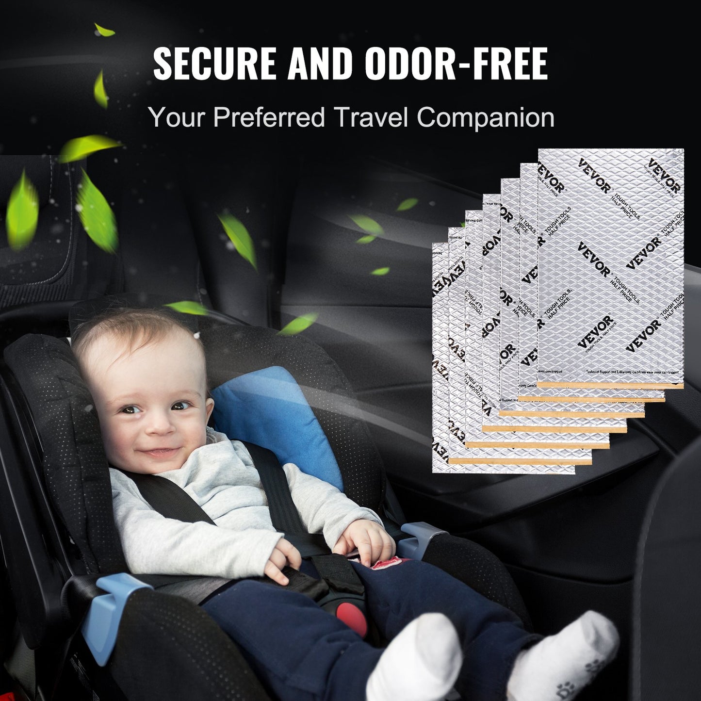 Auto-Schallschutzmatte, 80 mil 3,3 m² Auto-Schallschutzmaterial, Butyl-Autoschalldämpfer, Schalldämm- und Vibrationsdämpfungsmaterial fürs Auto