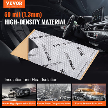 Car soundproofing mat, 500 mil 4.8 sq m car soundproofing material, butyl car muffler, sound insulation and vibration damping material for car