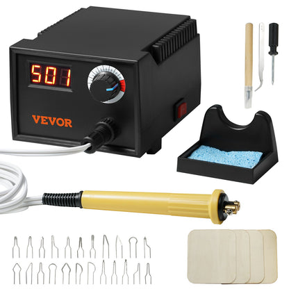Wood Burning Kit 200~700°C Justerbar Pyrography Pen Burner 23 trådspetsar