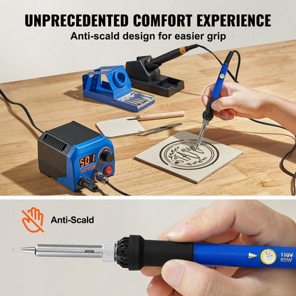 Wood Burning Kit 250~700°C Double Pyrography Pen 23 Wire Tips 5 Fixed Points