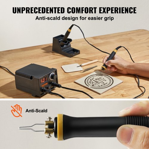 Wood Burning Kit 200~700°C Adjustable Dual Pyrography Pen 23 Wire Tips | EU