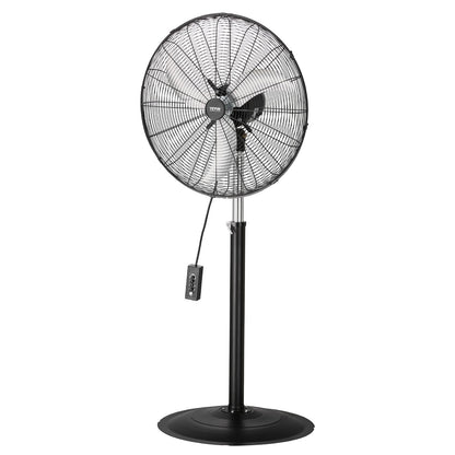24" industriell piedestalfläkt 3-hastighets oscillerande fläkt höjdjusterbar