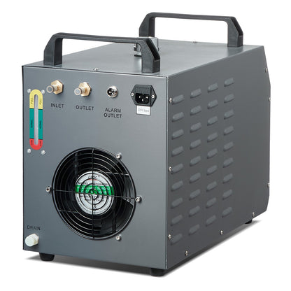 Industrieller Wasserkühler CW-3000, luftgekühltes industrielles Wasserkühler-Kühlsystem mit 12 l Wassertankkapazität, 12 l/min max. Durchflussrate, für Lasergravurmaschinen-Kühlmaschinen-Laserröhre