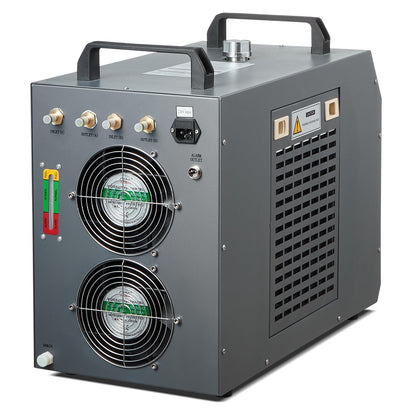 Industriell vattenkylare, CW-5202, vattenkylare kylsystem med inbyggd kompressor, 7L vattentankkapacitet, 18L/min Max. Flödeshastighet, för kylmaskin för CO2-lasergraveringsmaskin