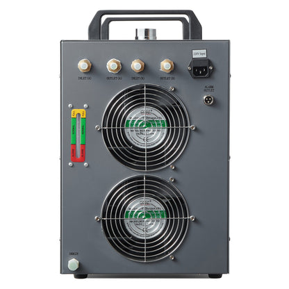 Industriell vattenkylare, CW-5202, vattenkylare kylsystem med inbyggd kompressor, 7L vattentankkapacitet, 18L/min Max. Flödeshastighet, för kylmaskin för CO2-lasergraveringsmaskin